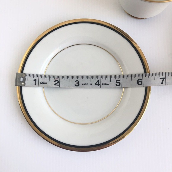 Noritake Elysee Lot of 3 Pieces Tea Cup, Saucer And Bread Plate Gold Rim - Picture 3 of 6